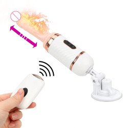 thrusting dildo sex machine - remote control suction cup vibrator telescopic female sex toys