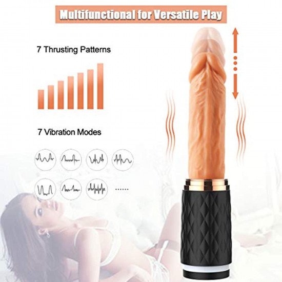 thrusting realistic vibrating dildo