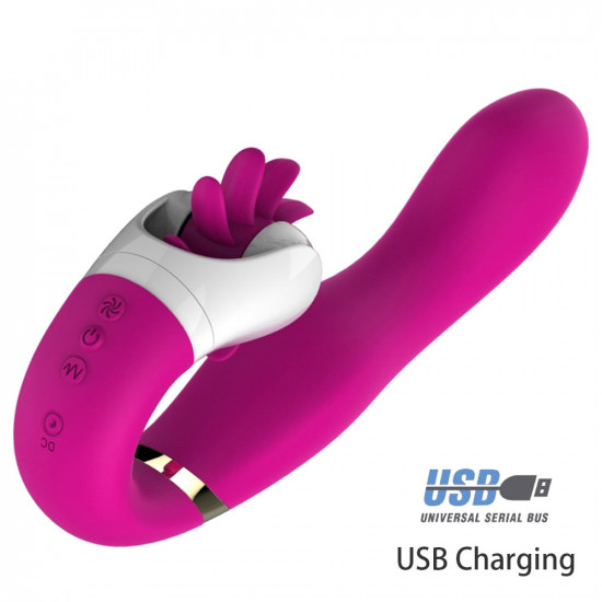 tongue licking charging heating rotation vibrator