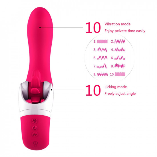 tongue licking charging heating rotation vibrator