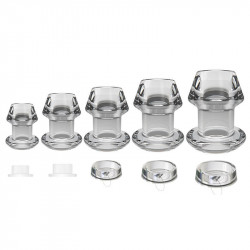 transparent tpe hollow butt plug for sm fun