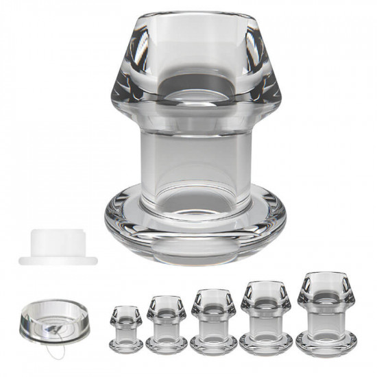 transparent tpe hollow butt plug for sm fun