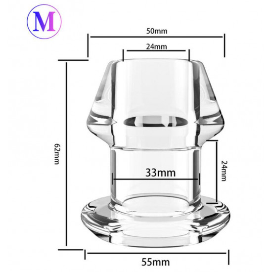 transparent tpe hollow butt plug for sm fun