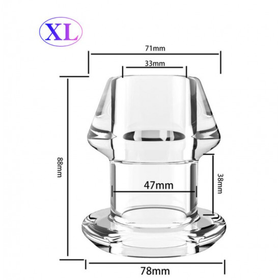 transparent tpe hollow butt plug for sm fun