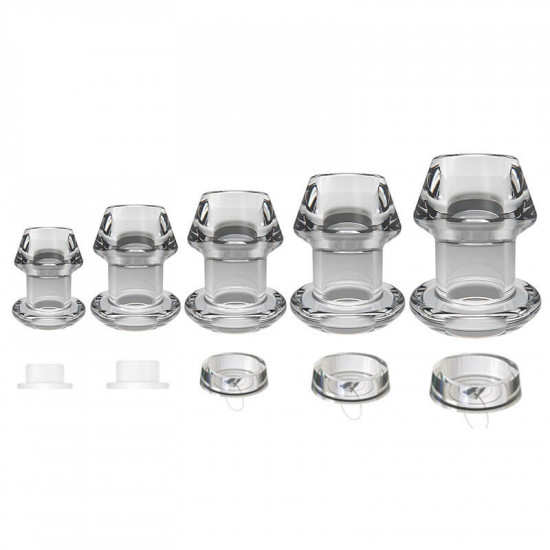 transparent tpe hollow butt plug for sm fun