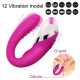 u shape double motors waterproof wearable vibrator