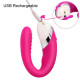 u shape double motors waterproof wearable vibrator