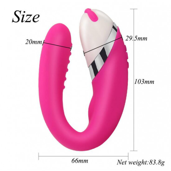 u shape double motors waterproof wearable vibrator