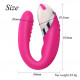 u shape double motors waterproof wearable vibrator