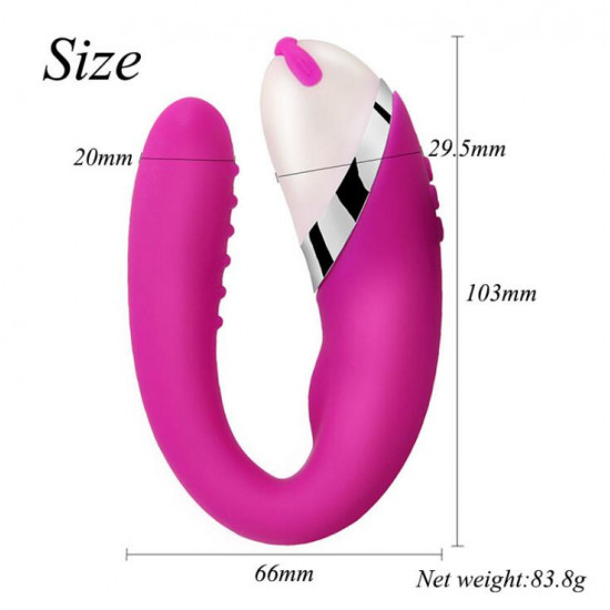 u shape double motors waterproof wearable vibrator