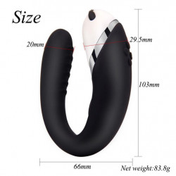 u shape double motors waterproof wearable vibrator