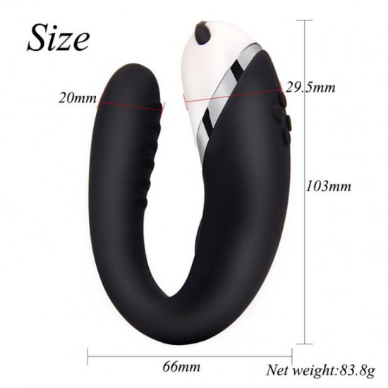 u shape double motors waterproof wearable vibrator