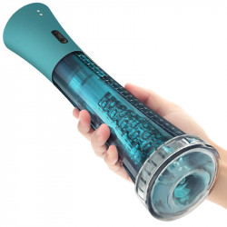 vacuum sucking male masturbator - vibrating penis massage silicone pussy sex toy for men