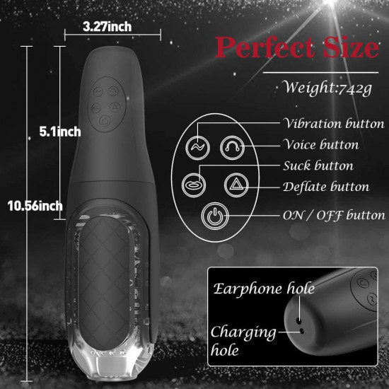 vacuum masturbator suction handheld flip masturbator