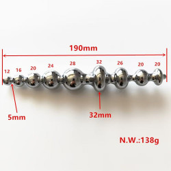 vaginal anal dual purpose metal dildo
