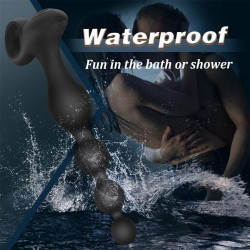 vibrating anal beads butt plug - 8-inch dildo anal plug sex toys for men women