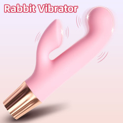 vibrating anal dildo finger rabbit vibrator - double end g spot clit stimulator sex toys for women