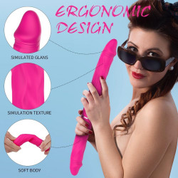 vibrating double dildo ended lesbian sex toy