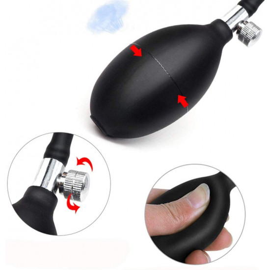 vibration inflatable anal plug silicone backyard expansion sm toy