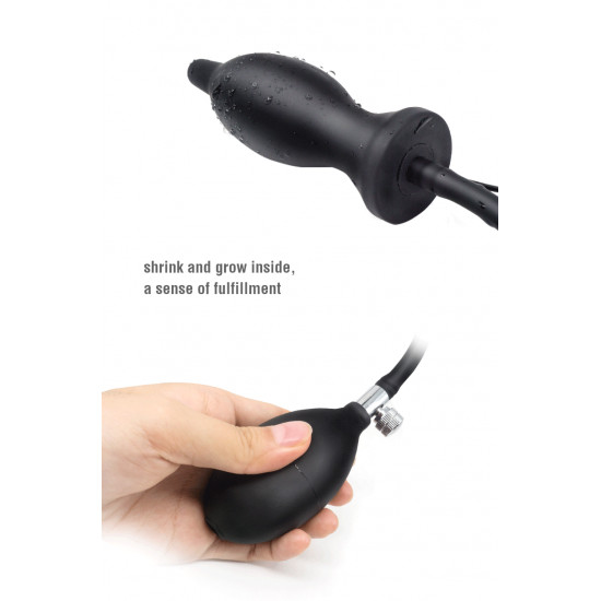 vibration inflatable anal plug silicone backyard expansion sm toy