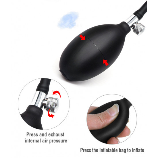 vibration inflatable anal plug silicone backyard expansion sm toy