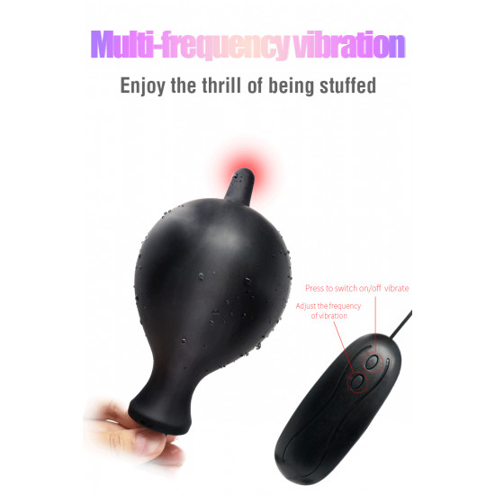 vibration inflatable anal plug silicone backyard expansion sm toy