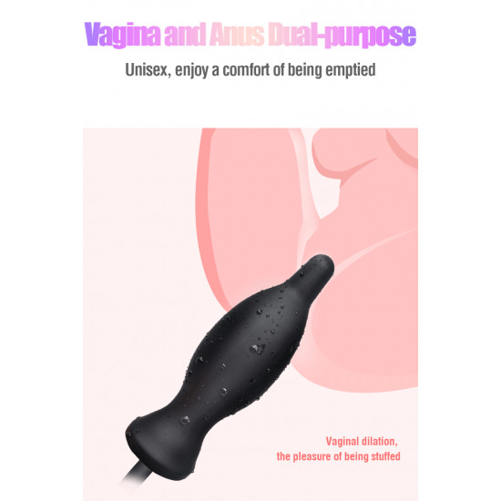 vibration inflatable anal plug silicone backyard expansion sm toy