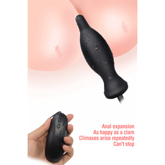 vibration inflatable anal plug silicone backyard expansion sm toy