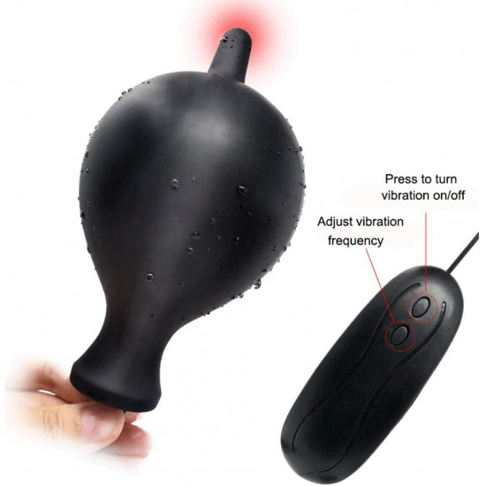 vibration inflatable anal plug silicone backyard expansion sm toy