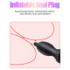 vibration inflatable anal plug silicone backyard expansion sm toy