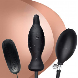 vibration inflatable anal plug silicone backyard expansion sm toy