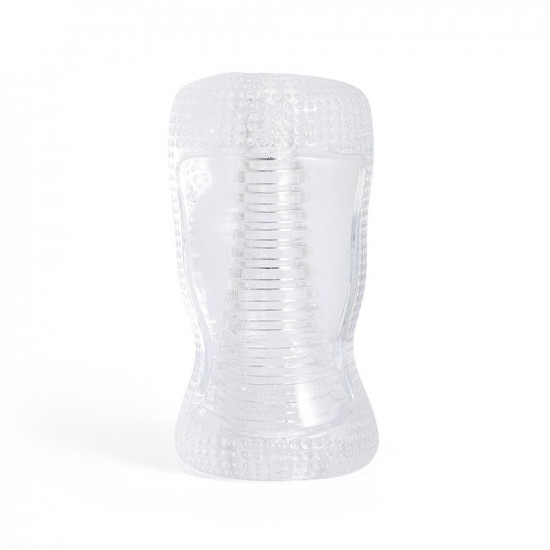 ware - clear textured blow job stroker