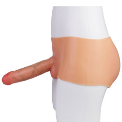 wearable 8.6 inch realistic uncircumcised dildo panties