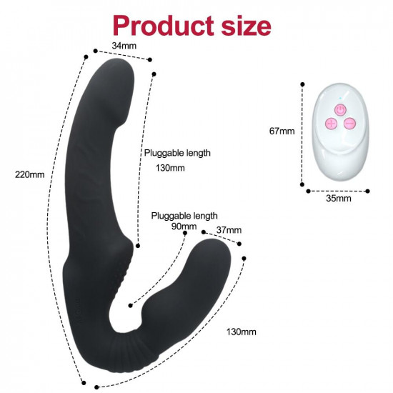 wearable dildo double head vibrator for lesbian women