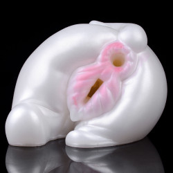 white pig pocket pussy masturbation cup - vibrating bullet penis masssage sex toy for men