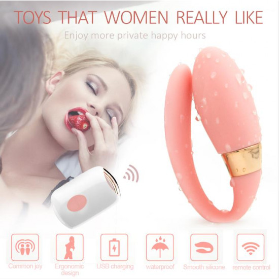 wireless c type vibrator dual motors we-vibe g-spot clitoris massager