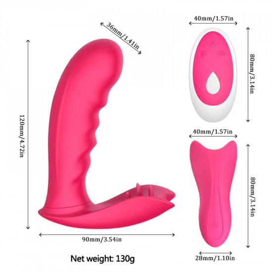 wireless invisible wearable dildo tongue licking vibrator