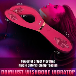 wishbone rabbit g spot vibrator- clitoral clamping sex toys for women - Adutoys