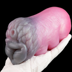 wolf beauty pocket pussy male masturbator - fantasy silicone penis blowjob sex toys for men