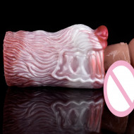 wolf vagina pocket pussy male sex toys - silicone animale oral penis masturbation cup
