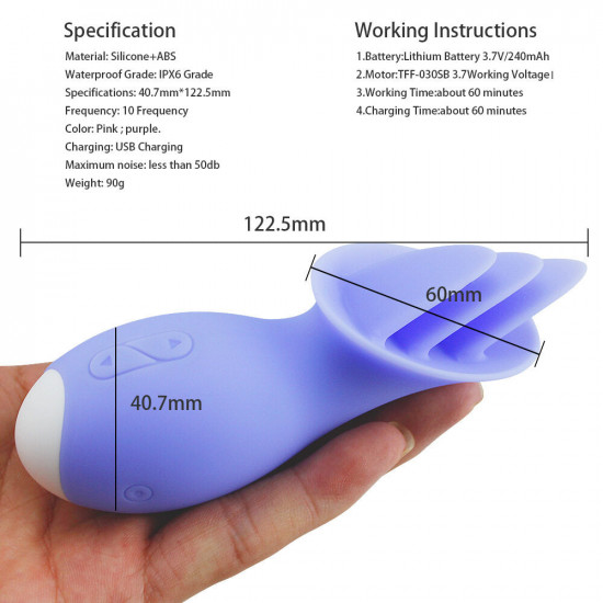 tongue licking usb charging waterproof vibrator