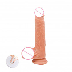 zeanu - thrusting vibrating dildo silicone 6.5 inch