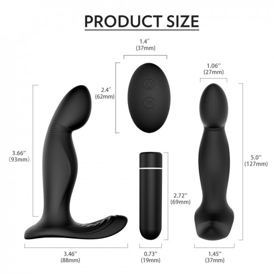 zeus - detachable prostate stimulator with bullet vibrator